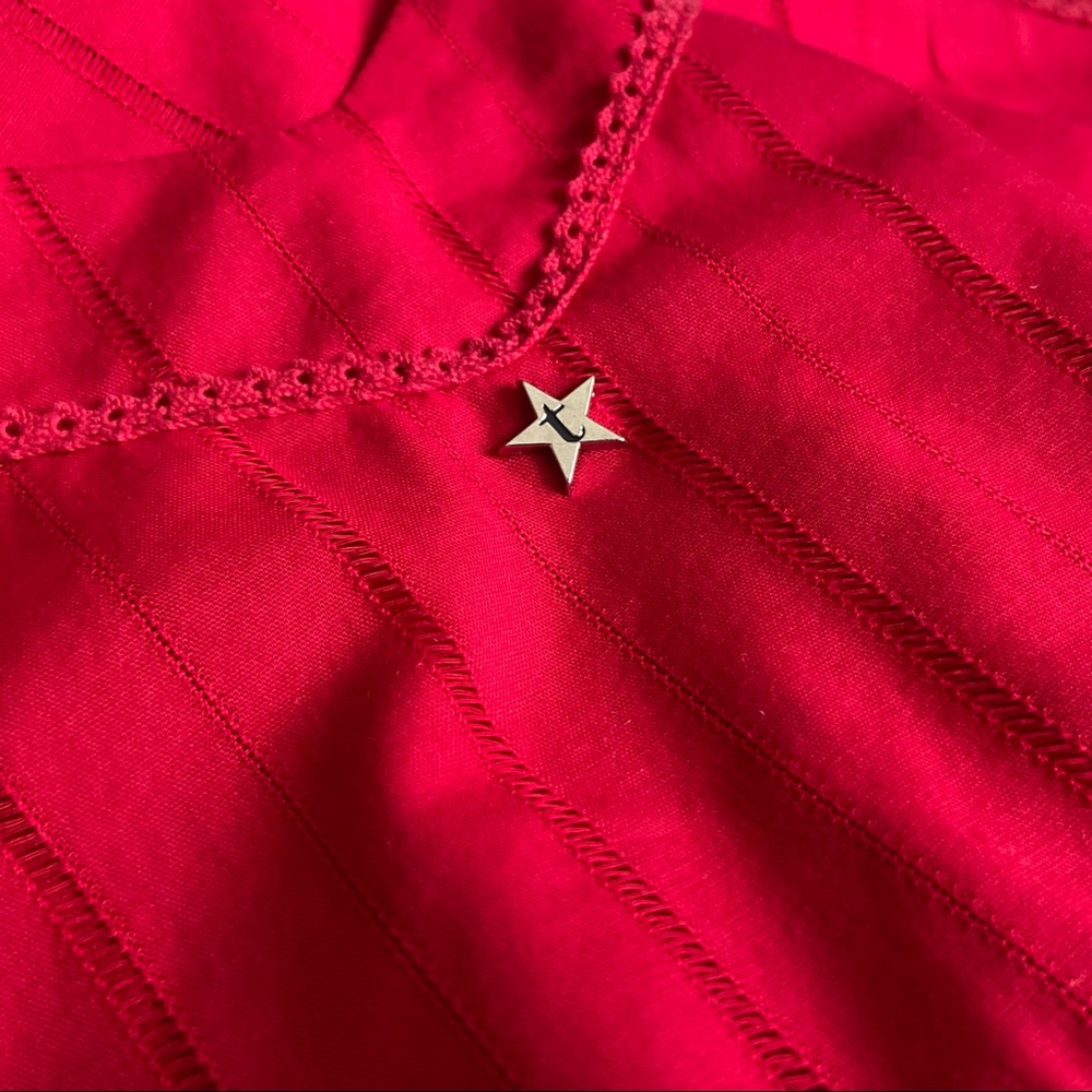 💋 Tommy Hilfiger, Vintage Kiss Me Crimson Midi Dress - Picture 4 of 11
